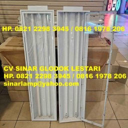 Kap Lampu TL 2x36w TKI Cover Acrylic Bening